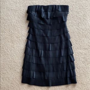 Black strapless dress